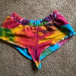 Tie dye shorts